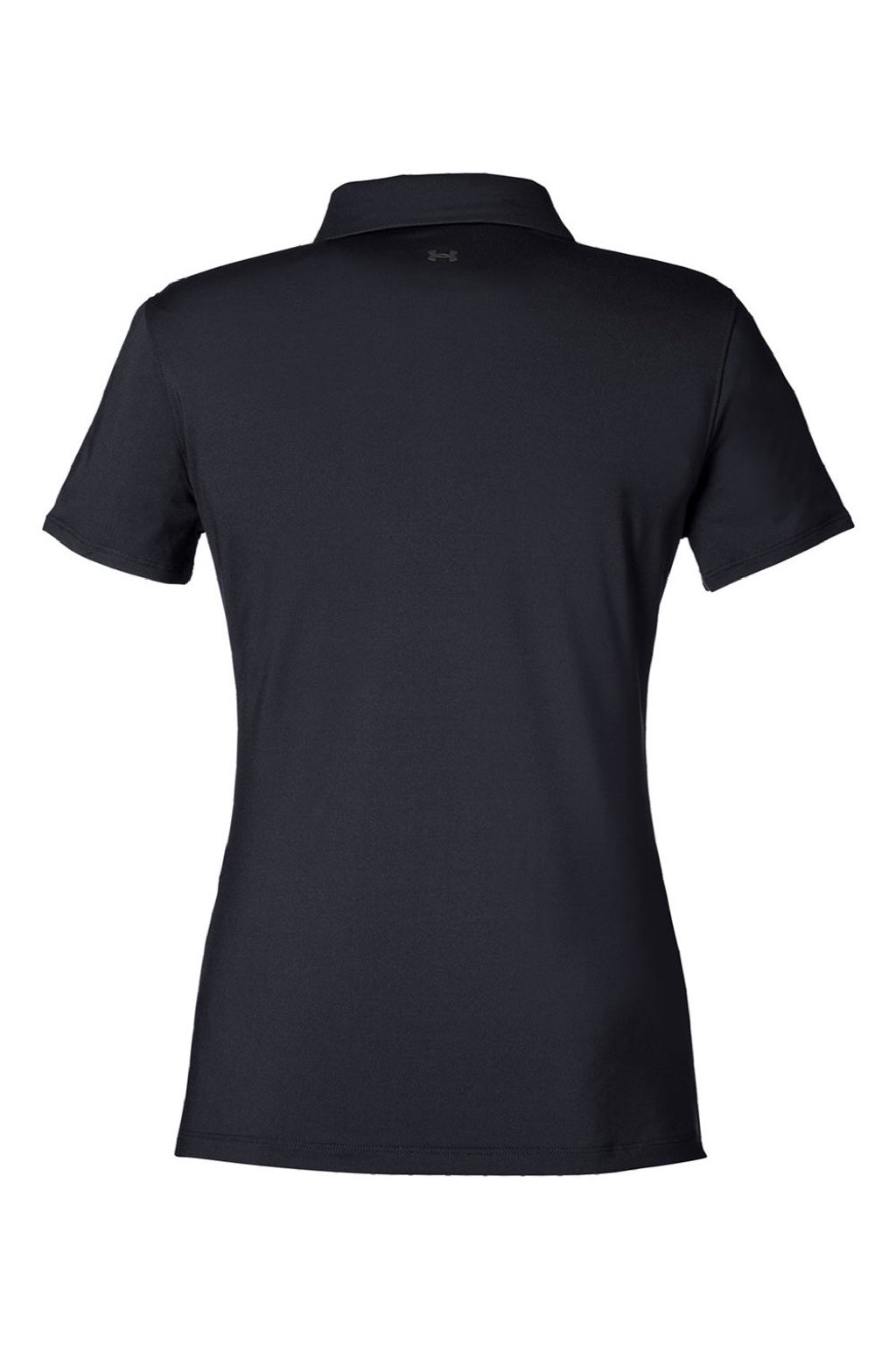 Under Armour 1385910 Womens Recycled Short Sleeve Polo Shirt Black/Black Flat Back