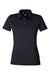 Under Armour 1385910 Womens Recycled Short Sleeve Polo Shirt Black/Black Flat Front