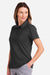 Under Armour 1385910 Womens Recycled Short Sleeve Polo Shirt Black/Black Model Side