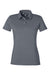 Under Armour 1385910 Womens Recycled Short Sleeve Polo Shirt Castlerock Grey/White Flat Front