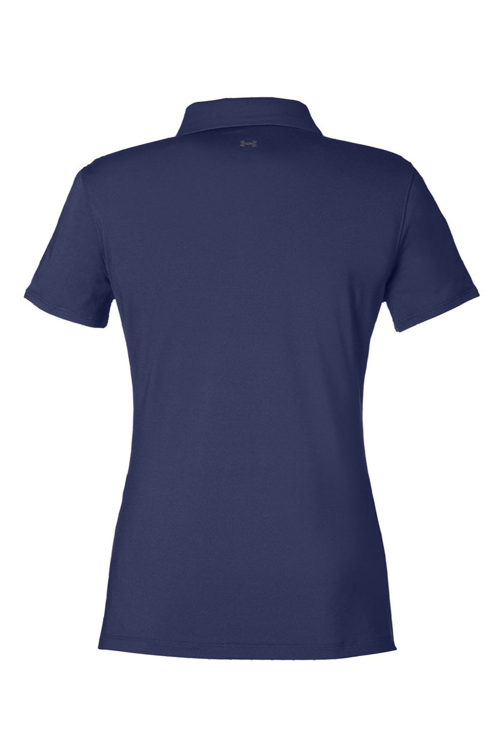 Under Armour 1385910 Womens Recycled Short Sleeve Polo Shirt Midnight Navy Blue/Black Flat Back