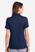 Under Armour 1385910 Womens Recycled Short Sleeve Polo Shirt Midnight Navy Blue/Black Model Back