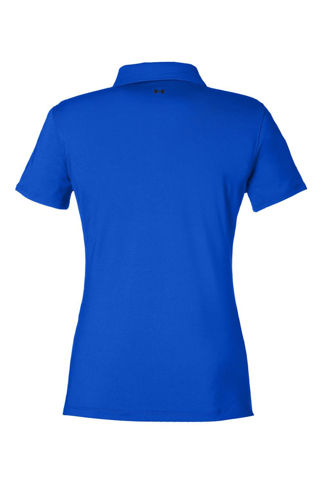 Under Armour 1385910 Womens Recycled Short Sleeve Polo Shirt Royal Blue/Black Flat Back