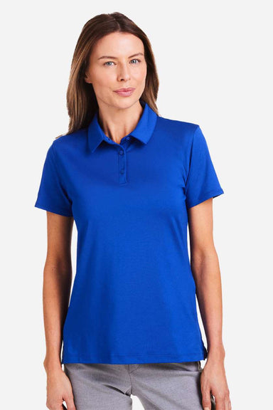 Under Armour 1385910 Womens Recycled Short Sleeve Polo Shirt Royal Blue/Black Model Front