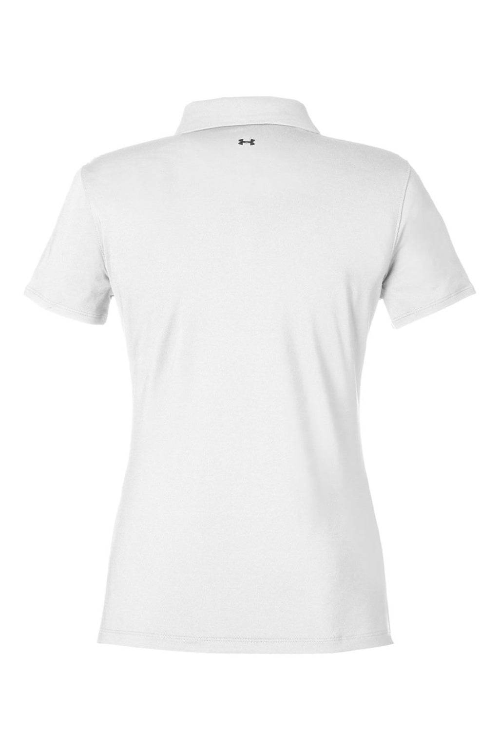 Under Armour 1385910 Womens Recycled Short Sleeve Polo Shirt White/Black Flat Back