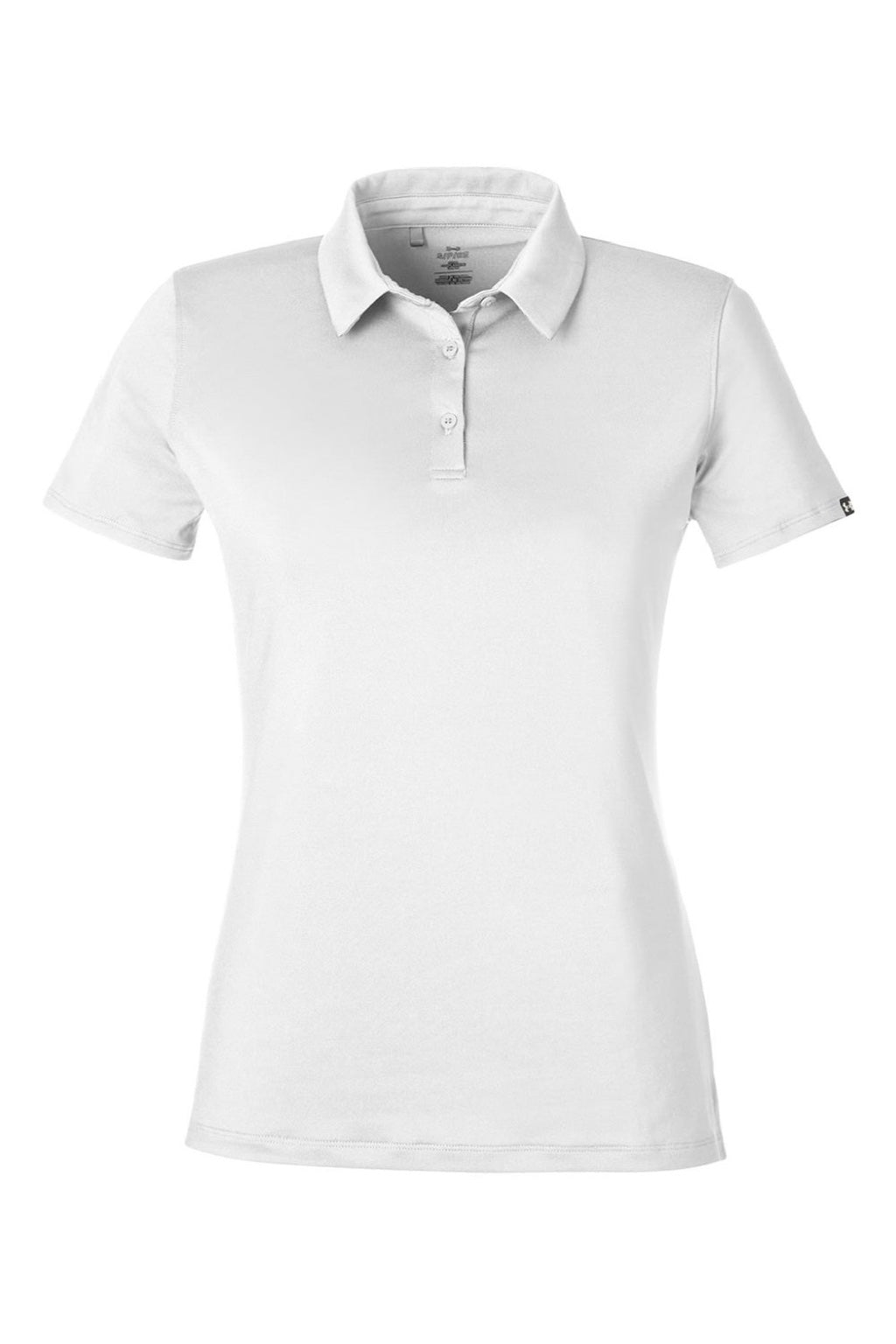 Under Armour 1385910 Womens Recycled Short Sleeve Polo Shirt White/Black Flat Front