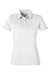 Under Armour 1385910 Womens Recycled Short Sleeve Polo Shirt White/Black Flat Front