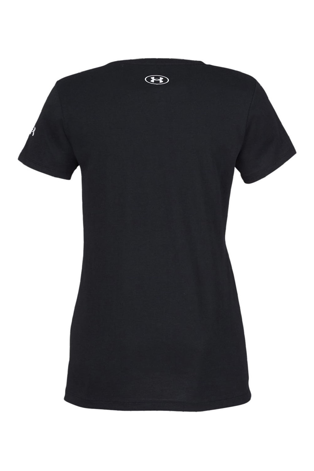 Under Armour 1383284 Womens Athletic 2.0 Short Sleeve Crewneck T-Shirt Black/White Flat Back