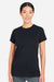Under Armour 1383284 Womens Athletic 2.0 Short Sleeve Crewneck T-Shirt Black/White Model Front