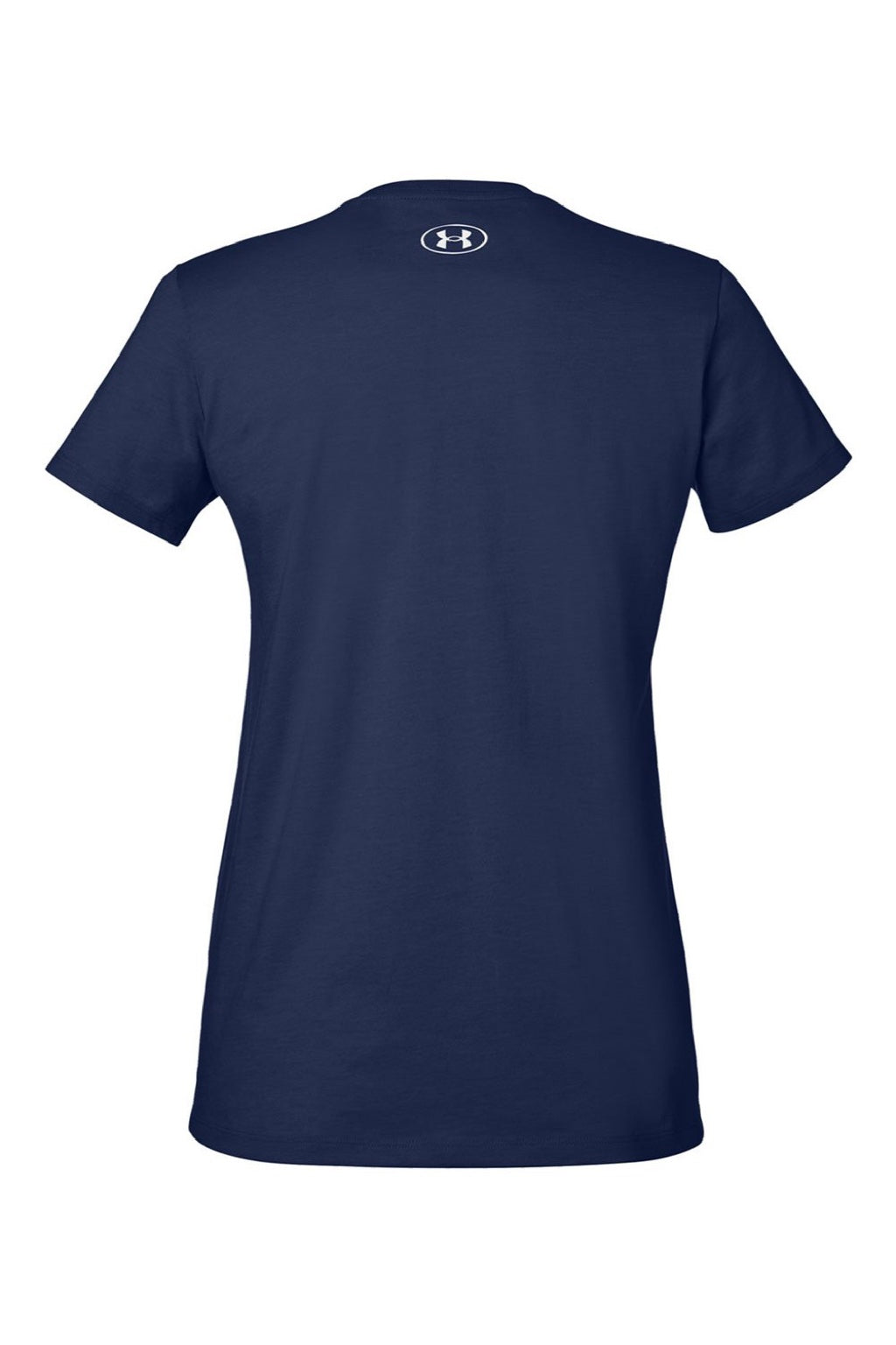 Under Armour 1383284 Womens Athletic 2.0 Short Sleeve Crewneck T-Shirt Midnight Navy Blue/White Flat Back