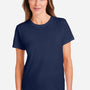Under Armour Womens Athletic 2.0 Short Sleeve Crewneck T-Shirt - Midnight Navy Blue/White - New