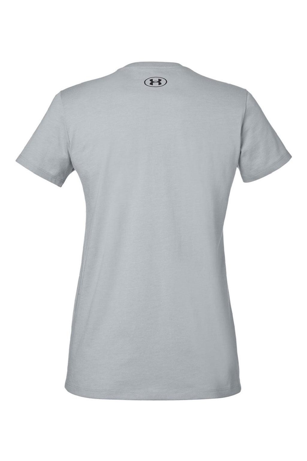 Under Armour 1383284 Womens Athletic 2.0 Short Sleeve Crewneck T-Shirt Heather Mod Medium Grey/Black Flat Back