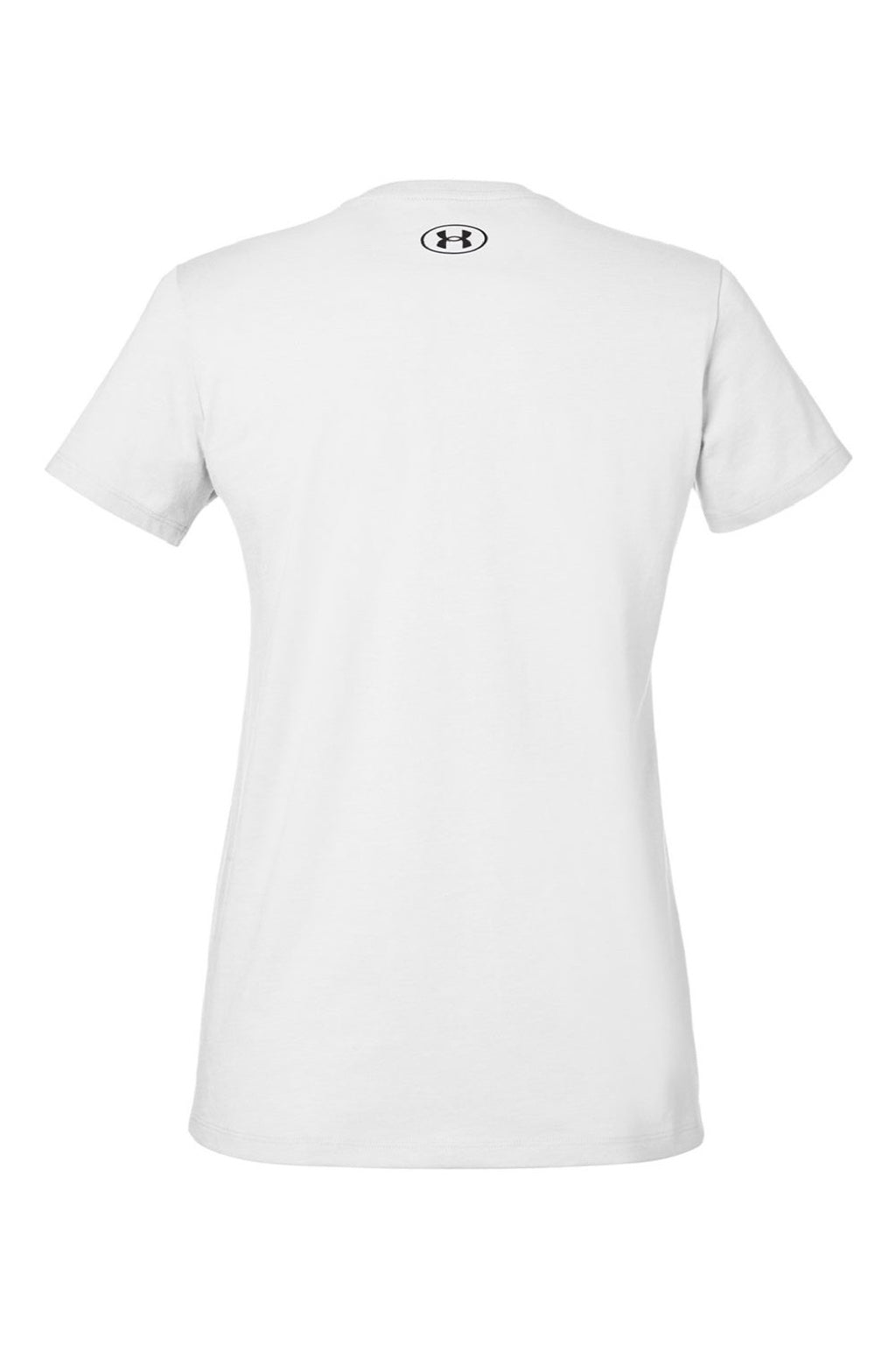 Under Armour 1383284 Womens Athletic 2.0 Short Sleeve Crewneck T-Shirt White/Black Flat Back