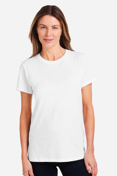 Under Armour 1383284 Womens Athletic 2.0 Short Sleeve Crewneck T-Shirt White/Black Model Front