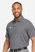 Under Armour 1389853 Mens Destin Drive Striped Performance Short Sleeve Polo Shirt Black/White Model Side