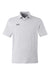 Under Armour 1389853 Mens Destin Drive Striped Performance Short Sleeve Polo Shirt White/Black Flat Front