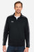 Under Armour 1383260 Mens Command 2.0 1/4 Zip Sweatshirt w/ Pouch Pocket Black/White Model Front