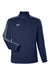 Under Armour 1383260 Mens Command 2.0 1/4 Zip Sweatshirt w/ Pouch Pocket Midnight Navy Blue/White Flat Front