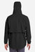 Huk H400148 Mens Rover Full Zip Hooded Rain Jacket Black Model Back