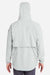 Huk H400148 Mens Rover Full Zip Hooded Rain Jacket Harbor Mist Grey Model Back