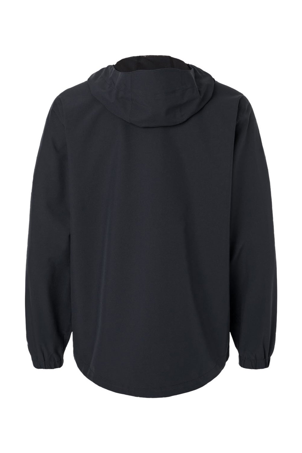 Huk H400159 Mens Storm Full Zip Hooded Rain Jacket Black Flat Back