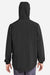 Huk H400159 Mens Storm Full Zip Hooded Rain Jacket Black Model Back