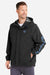 Huk H400159 Mens Storm Full Zip Hooded Rain Jacket Black Model Side