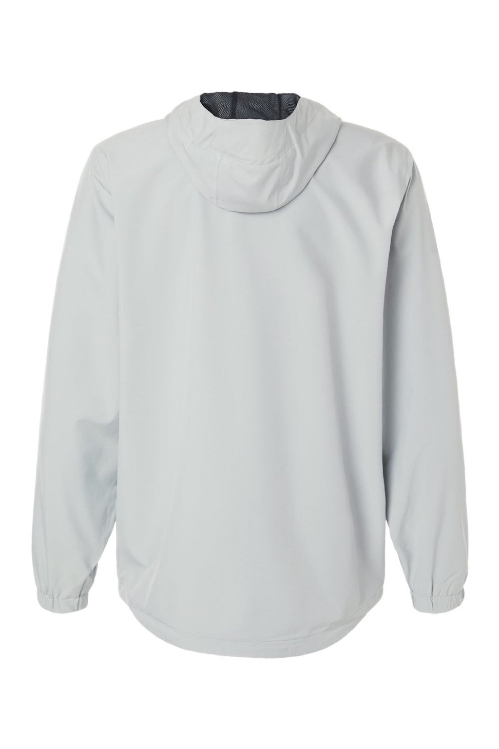 Huk H400159 Mens Storm Full Zip Hooded Rain Jacket Harbor Mist Grey Flat Back