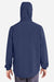 Huk H400159 Mens Storm Full Zip Hooded Rain Jacket Naval Academy Blue Model Back