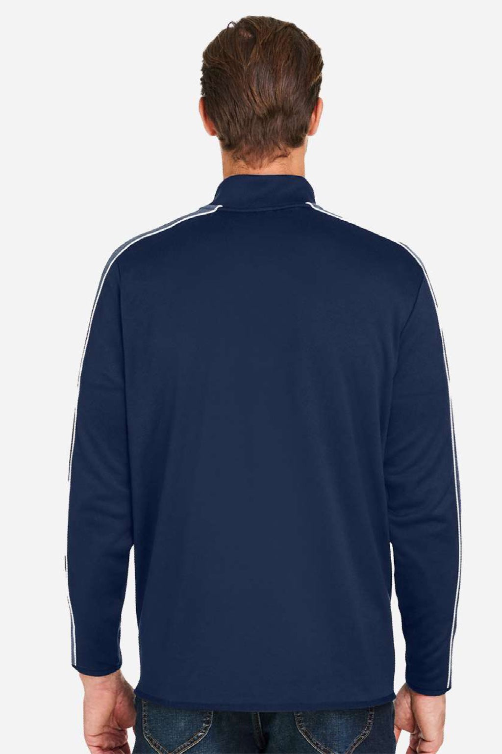 Under Armour 1383259 Mens Command 2.0 Full Zip Jacket Midnight Navy Blue/White Model Back