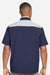 Under Armour 1389612 Mens Motivate 3.0 1/4 Zip Short Sleeve Sweatshirt w/ Pouch Pocket Midnight Navy Blue/White Model Back