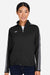 Under Armour 1383272 Womens Command Full Zip Jacket Black/White Model Front