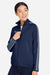 Under Armour 1383272 Womens Command Full Zip Jacket Midnight Navy Blue/White Model Side
