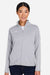 Under Armour 1383272 Womens Command Full Zip Jacket Mod Grey/White Model Front