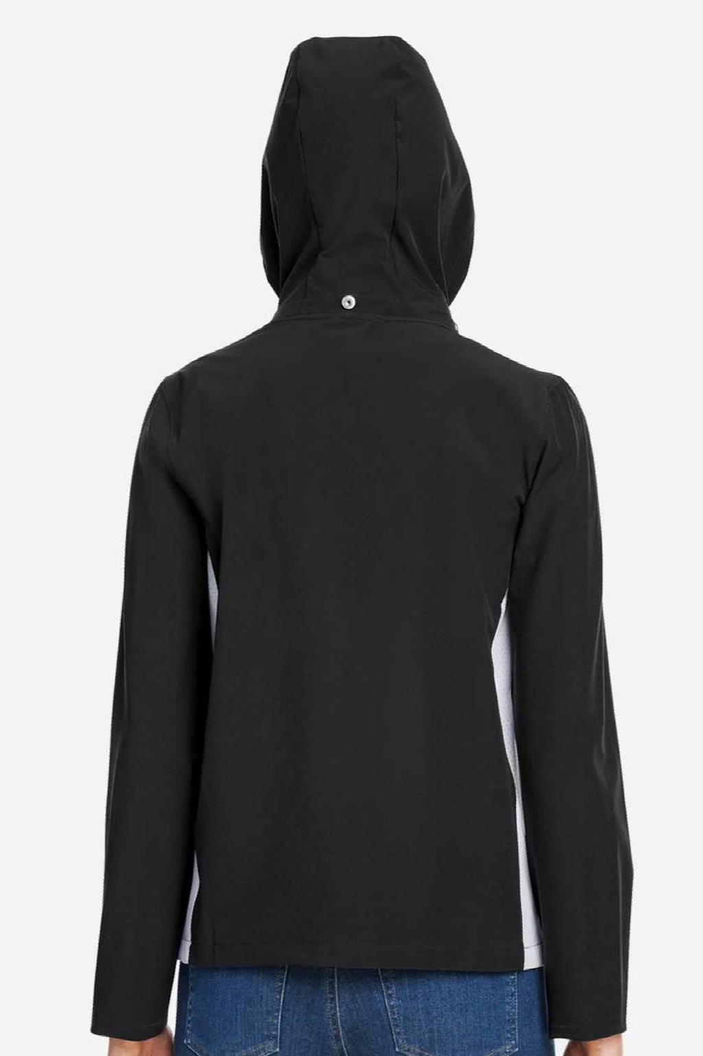Under Armour 1389661 Womens Rival Stretch Full Zip Jacket Black/White Model Back