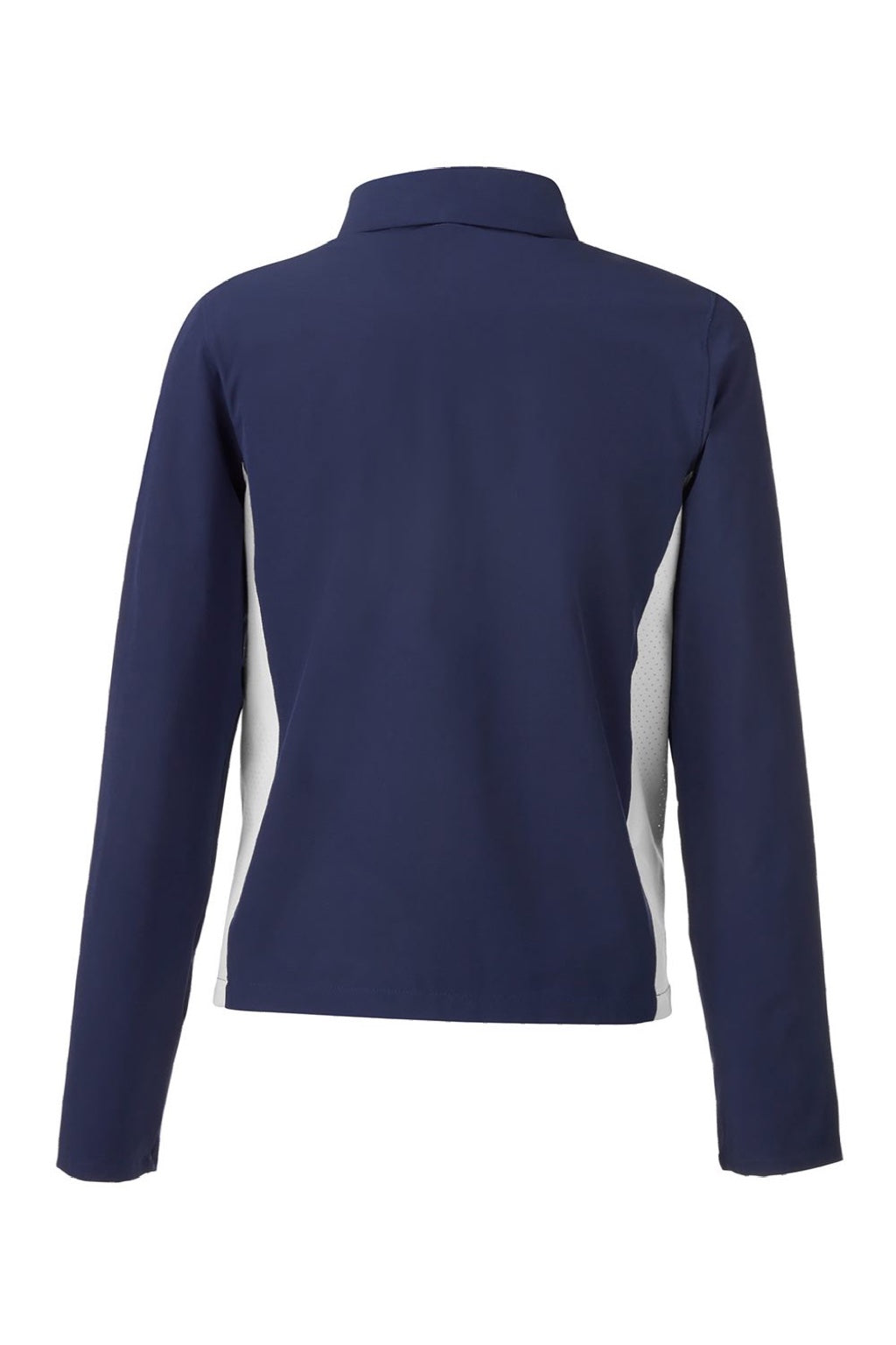 Under Armour 1389661 Womens Rival Stretch Full Zip Jacket Midnight Navy Blue/White Flat Back