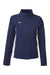 Under Armour 1389661 Womens Rival Stretch Full Zip Jacket Midnight Navy Blue/White Flat Front