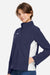 Under Armour 1389661 Womens Rival Stretch Full Zip Jacket Midnight Navy Blue/White Model Side