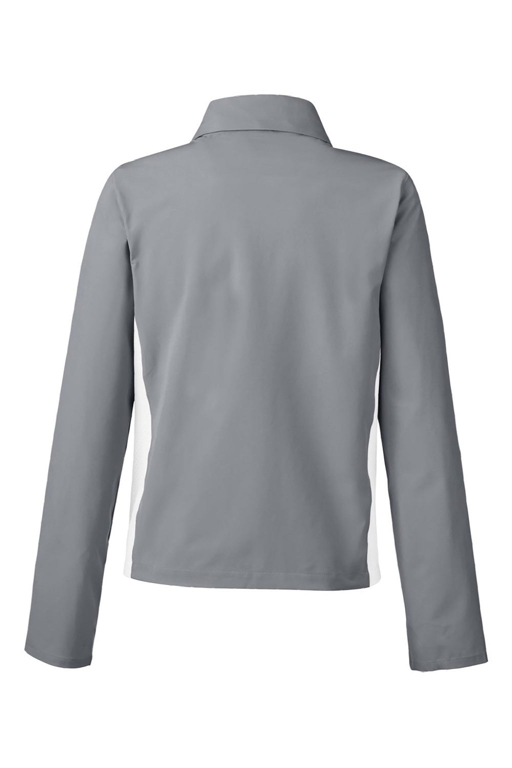 Under Armour 1389661 Womens Rival Stretch Full Zip Jacket Mod Grey/White Flat Back
