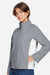 Under Armour 1389661 Womens Rival Stretch Full Zip Jacket Mod Grey/White Model Side