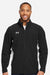 Under Armour 1390159 Mens Rival Stretch Full Zip Jacket Black/White Model Front