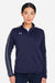 Under Armour 1383274 Womens Command 2.0 1/4 Zip Sweatshirt Midnight Navy Blue/White Model Front
