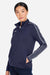 Under Armour 1383274 Womens Command 2.0 1/4 Zip Sweatshirt Midnight Navy Blue/White Model Side