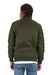 Shaka Wear SHBJ Mens Full Zip Bomber Jacket Olive Green Model Back