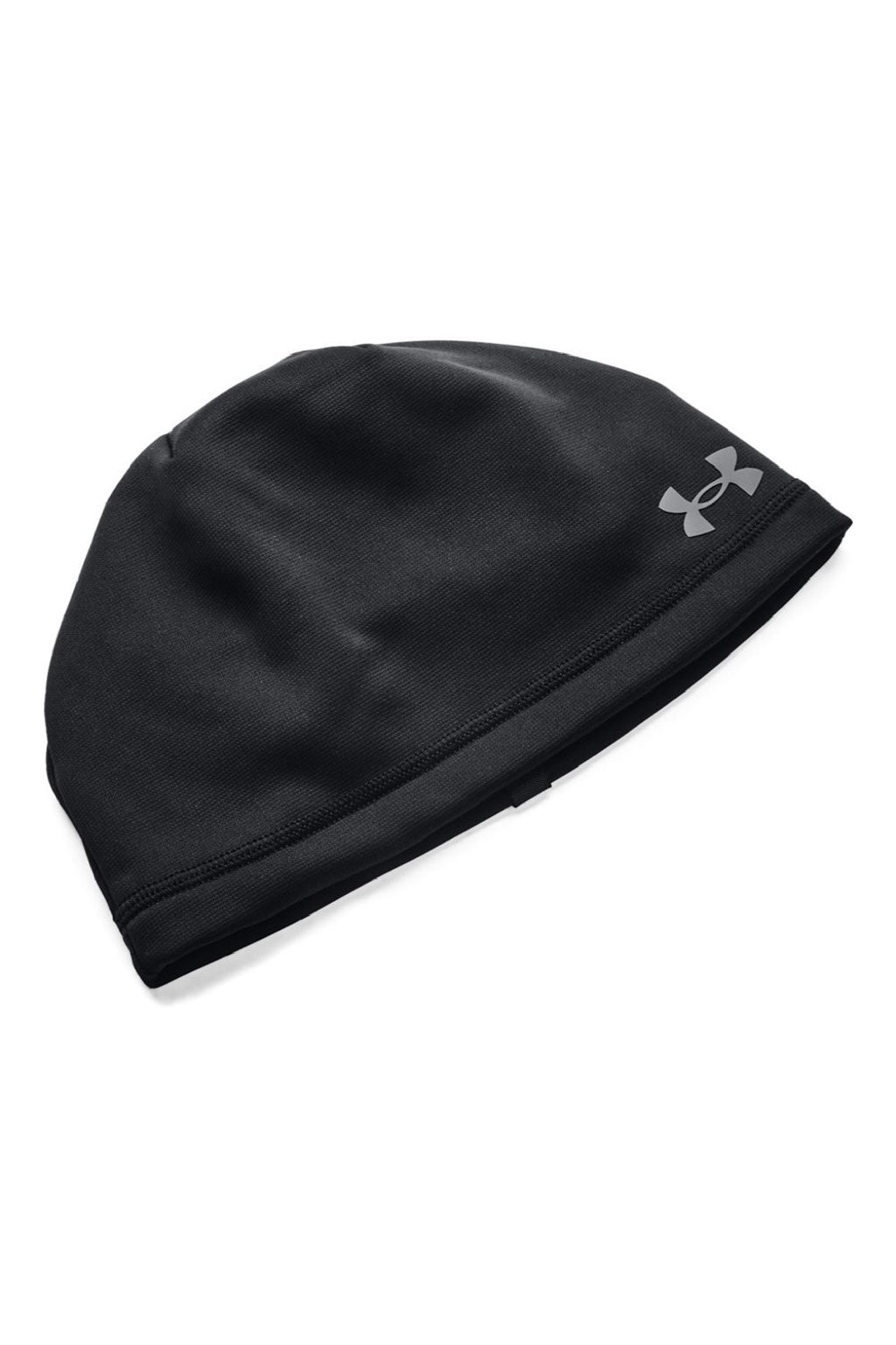 Under Armour Hats 1365918 Mens Storm Armour Fleece Beanie Black Flat Front