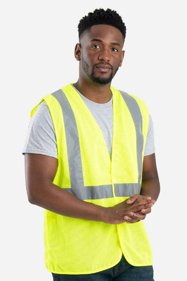 Berne HVV042 Mens Hi Vis Class 2 Economy Vest Yellow Model Front