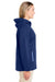 Vineyard Vines O001805 Womens Full Zip Hooded Rain Jacket Deep Bay Blue Model Side
