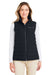 Vineyard Vines O001806 Womens Mountain Weekend Full Zip Puffer Vest Jet Black Model Front