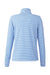 Vineyard Vines K002521 Womens Microstripe Sankaty 1/4 Zip Sweatshirt Breaker Blue Flat Back