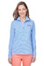 Vineyard Vines K002521 Womens Microstripe Sankaty 1/4 Zip Sweatshirt Breaker Blue Model Front